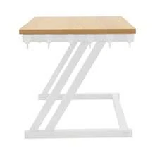 SENDERPICK 2-Tier Microwave Shelf Tabletop Microwave Oven Rack Kitchen Microwave Stand - Light Walnut and White - View 1