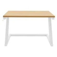 SENDERPICK 2-Tier Microwave Shelf Tabletop Microwave Oven Rack Kitchen Microwave Stand - Light Walnut and White - View 4