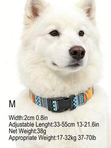 Bohemian Style Printed Adjustable Pet Collar, Suitable For Small, Medium And Large Dogs - Multicolor - View 47