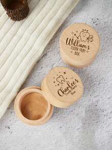 1pc Wooden Customizable Name&Text Teeth Souvenir Storage Box,Fetal Teeth Storage Box,Personalized Engraved Teeth Keepsake Box,First Tooth Loss Gift For & Milestone Storage Box,Wooden Fetal Teethreplacement Storage Box,Teeth Storage, Wooden Teeth Storage Box, Male And Female Fetal Teeth Collection Commemorative Box,Wooden Souvenir, Unisex,Customizable Name&Text,Memorial Gift, Birthday Gift