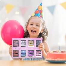 96 Pcs Glitter-Glamup And Metallic Press-On Nails Artificial Fake False Nails Set For Tweens With Pre-Glue Full Cover Acrylic Nail Tip Kit Great For Gifts Parties Sleepovers And Makeovers - Hồng - Xem 6