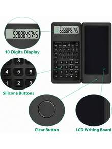 S9 3-In-1 Scientific Calculator With Digital Writing Pad & Stylus - Foldable, Battery-Powered, Suitable For Students And Office Workers - S9 Black Calculator (Battery Version) - View 7