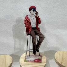 1个可爱蓝色锁形动漫钥匙扣，音乐艾萨克亚克力钥匙扣，凪动漫钥匙扣，巴基挂绳，汽车钥匙扣，崇礼书包挂件，可爱包包配件汽车用品，15厘米 - 彩色 - 查看 5