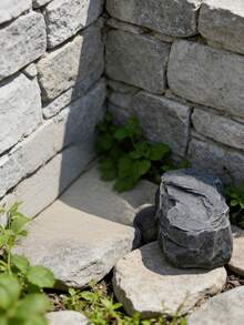 1pc Realistic Stone Fake Rock Key Hide Box, Outdoor Resin Stone Hidden Key Storage Container, Safe Backup Key Waterproof Sunproof Decor For Garden Yard - Type A - View 10