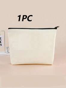 空白黄麻拉链袋（散装），化妆包/铅笔盒，适用于化妆品和DIY手工，空白卡其色化妆包/铅笔盒（散装），多功能旅行洗漱包/拉链袋，必备旅行配件，适用于学校/假期用品，女士化妆包/旅行包 - 米色 - 查看 17