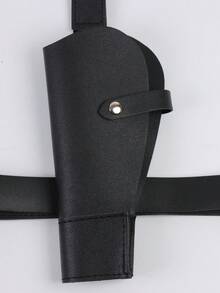 一套蒸汽朋克风格腰带，带双枪套，西部牛仔枪套套装，适用于狂欢节服装和牛仔角色扮演，情人节适用 - 彩色 - 查看 6