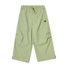 Adidas Women's Loose Woven Wide Leg Pants, Casual Sports Fashion Everyday Wear, Spring/Autumn IW5205 - Green - View 1