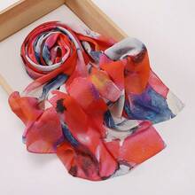 Dreamy Collection Women's Soft, Breathable, Romantic Floral Print Muslin Hijab Shawl, Spring/Summer - Multicolor - View 15