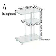 1 Set Acrylic C-Shaped Sofa Side Table, Sofa End Table Suitable For Bedroom, Living Room, Hallway, Easy To Assemble And Disassemble - Multicolor - View 10