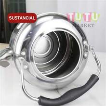 4L Tetera Silbante De Acero Inoxidable, Pulido Espejo, Asa Plegable, EbullicióN RáPida, Adecuado Para El Hogar Y La RestauracióN, Esencial Para La Temporada De Regreso A La Escuela, Tetera De Acero Inoxidable, Gran Capacidad, Olla Silbadora Para Uso En Estufas De InduccióN Y De Gas, Perfecta Para Uso En El Hogar Y En Restaurantes - Plateado - Ver 5