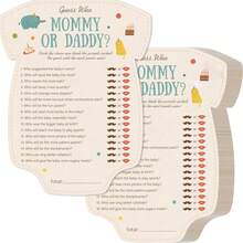 10/30 Pcs Baby Shower Games, Who Mommy Or Daddy Game Cards Fun Baby Shower Party Supplies-Gender Neutral For Girls Or Boys - Multicolor - View 2
