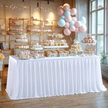 30" X 168" Rectangular White Tablecloth, Suitable For Birthday Party, Banquet, Wedding, Baby Shower, Family Gathering, Party And Restaurant