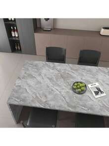 1 Roll Light Luxury Light Grey Marble Self-Adhesive Wallpaper Waterproof And Oil Resistant Kitchen Countertop Wall Stickers Bathroom Furniture Renovation Wallpaper Vinyl Wall Contact Paper Thickened And Durable Easy To Install And Detachable. 15.7inx39.3/118.1/196.8in - Light Grey - View 5