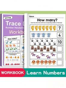 64页数学练习册：怪兽主题计数、1-20数字描红、加减法练习册 - 彩色编码页面，适合幼儿园和幼儿启蒙教育（复活节/圣诞节礼物） - 返校用品 - 彩色 - 查看 2