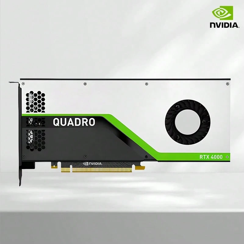 Nvidia Quadro RTX 4000 8GB GDDR6 工作站显卡，3 个 DisplayPort 接口和 1 个 USB-C 接口，支持 VR，全高单槽设计，是 3D 渲染、AI 和视频编辑的理想之选（OEM 包装） - RTX 4000 8G - 查看 1