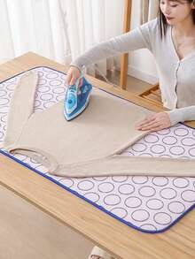 1pc Portable Thick Heat-Resistant Ironing Mat - Large Size Table Top/Countertop Ironing Blanket, Over-The-Door Steamer Pad, Washer Dryer Mat, Foldable Travel Ironing Pad For Handheld Steam Irons