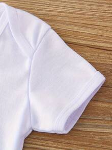 Tiny Trove Short - Sleeved Baby Bodysuit | 100% Cotton, Ultra - Soft & Comfortable, White, Baby 2026 Print, 0 - 3Y Daily Wear, New Arrival, Turn - Heads, Limited - Edition Design, Stylish, Express Delivery - 白色 - 查看 3