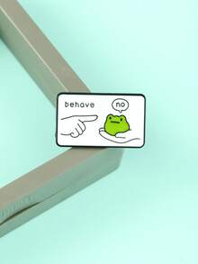 行为举止无礼珐琅胸针别针青蛙时尚装饰胸针饰品翻领包徽章珠宝礼品 - 彩色 - 查看 5