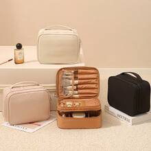 Large Capacity Makeup Bag Portable Travel Cosmetics Organizer - màu đen - Xem 3