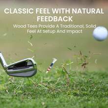 FINGER TEN 40个装 2 1/8英寸木制高尔夫球座，采用美国国旗条纹设计，确保高度一致且清晰可见，是三杆洞的理想之选。 - 白色 - 查看 5