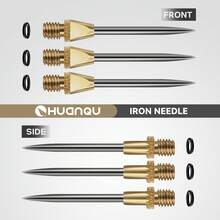 HUANQU 6 Stücke 40mm Kupfer Dartspitzen Ersatz, universelle langanhaltend Präzisions-Dart-Zubehörteile Ersatzteile - Verschiedenfarbig - Übersicht 5