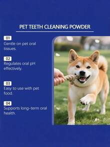 Pet Dental Powder - Proszek do czyszczenia zębów dla zwierząt domowych, usuwający plamy i kamień nazębny, odświeżający i odświeżający oddech, delikatna pielęgnacja jamy ustnej zwierząt, produkt do czyszczenia i pielęgnacji zębów dla psów/kotów - odświeża oddech, zapobiega chorobom dziąseł, wspomaga zdrowie jamy ustnej, usuwa płytkę nazębną i kamień nazębny, odpowiedni dla wrażliwych dziąseł, łatwy w użyciu proszek do czyszczenia zębów dla psów/kotów, produkty do pielęgnacji zębów dla psów, artykuły do higieny jamy ustnej zwierząt domowych - Wielokolorowe - Zobacz 9