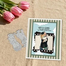 创意狗狗切割模具，DIY剪贴簿相册和压花模板，贺卡制作工具，卡片纸切割工艺品，礼品卡制作模板模切。 - 銀色 - 查看 6