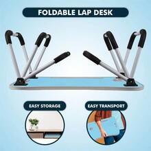 23 X 15 In Foldable Lap Desk,Sofa & Bed Table For Laptop Include IPad Slot And Cup Holder - Blue - View 6