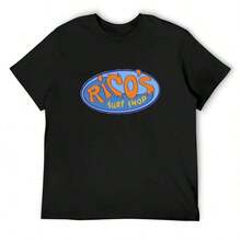 Rico's Surf Shop (Hannah Montanas) T-Shirt Designer Shirts T-Shirts Man Tees Mens Fashion - 黑色 - 查看 1