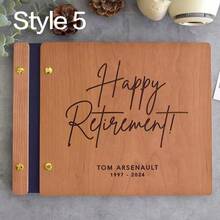 1pc A4/A5/A6 Wooden Wedding Guest Book, Personalized Laser Engraved, Suitable For Recording Photos And Heartfelt Messages, Wedding Photo Album, Personalized Gift, Rustic Charm - Multicolor 2 - View 20