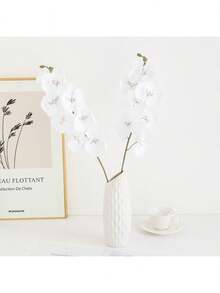 1/10PCS Artificial Orchid Branch, Realistic Butterfly Orchid Branch, Classic Style Artificial Orchid Ornament, Decorative Silk Orchid, Artificial Flower Branch, Suitable For Living Room Home Decoration, Valentine's Day Decoration, Mother's Day Decoration, Spring Decoration, Gifts For Women, Hotel And Wedding Floral Arrangement, Wedding. - Multicolor - View 2