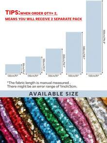 1 pieza de tela brillante con lentejuelas de 3mm de colores, adecuada para decoración de fondo de boda, alfombra, confección de vestidos DIY, material brillante - A - Ver 2