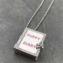 Puppy Diary Necklace With Openable Pendant Box, Fashionable & Cute Couple Sweater Chain Necklace - Multicolor - View 1