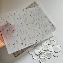 20pcs Floral Leaf Pattern Kraft Paper, Suitable For 5x7 Inch Wedding Invitations, Kraft Paper Envelopes, Custom Kraft Paper Packaging Invitations, Summer Birthday Gifts, Beach Theme Back To School Supplies, Classroom Decor - Multicolor - View 18