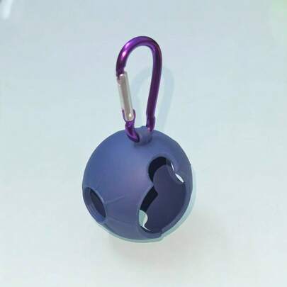 1个硅胶高尔夫球保护套，可容纳1个高尔夫球，柔软有弹性，配有铝合金登山扣，适用于标准1.68英寸高尔夫球，高尔夫球包配件