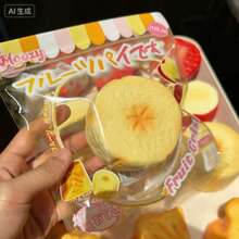 木制水果面包香蕉慢回弹软胶玩具，减压挤压玩具，超级柔软 - 完美礼物 - 生日礼物 - 情人节礼物 - 礼品 - 彩色 - 查看 8