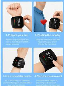 1pc Arm Blood Pressure Monitor, Home Healthcare Digital LCD Display Upper Arm Blood Pressure Monitor, Heart Rate Monitor, For Measuring And Automatically Tracking Your Family's Health