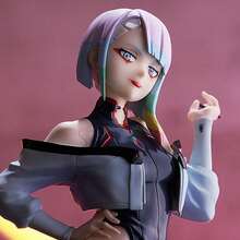 1 Peça Figura de Ação do Anime Cyberpunk Edgerunner de 17,5 cm/6,89 pol., Boneca Jogável David, Modelo Colecionável de PVC da Super Hacker Lucy Shooter Rebeca, Decoração de Quarto, Presente de Aniversário - Multicolorido - Visão 8