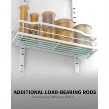 White 9-Tier Over The Door Pantry Organizer Pantry Organization And Storage Metal Hanging Spice Rack Shees Door Home And Kitchen Entials Laundry Room Bathroom Organization - trắng - Xem 6