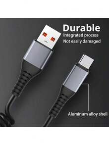 1pc Retractable Spring Data Cable, High-Speed Charging & Data Transfer Cable Compatible With IPhone 17 Pro Max/17 Pro/17/Air/16/15, S25/S24/S23/S22/S21 Ultra Plus, , Series