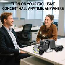 Carros de juguete para niños,juguetes para niño,juguetes de niña,camión compacto con función de altavoz Bluetooth, capaz de reproducir canciones, micrófono integrado para llamadas manos libres, altavoz con forma de coche, altavoz Bluetooth, altavoz portátil multifuncional, calidad de sonido de alta definición, emparejamiento TWS, radio FM, luces LED para fiestas. Ideal como regalo para los amantes de los coches y las celebraciones festivas. WS-570 - Negro - Ver 9