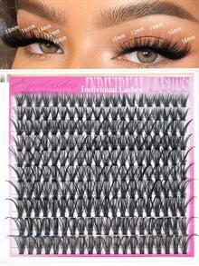200pcs 40D Fluffy DIY Cluster Lashes - 10-18mm Mixed Length Eyelash Extension 0.07mm Russian D Curl Thick And Reusable Dramatic Lashes For Beginners Easy To Use - 10 Rows Lash Clusters,Eyelash Clusters,Individual Eyelashes,Lashes,Fake Lashes - D - View 1