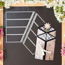 Creative Envelope Cutting Dies, DIY Scrapbooking Album And Embossing Stencil, Greeting Card Making Tool, Card Paper Cutting Crafts ,Gift Card Making Template Die Cuts. - Silver - View 8