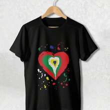Heart Of The Eastern Star T-Shirt _ Unisex Heavy Cotton Tee For OES Members _ Perfect Gift For Easte - 黑色 - 查看 1