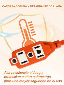 1 Pieza Extensión Eléctrica Multicontacto De 3M/5M/7M/15M/20M/25M ,Metros Uso Rudo,Extensión de Con Multicontacto de 3 Enchufes, extensión uso rudo, extensión uso domestico, Multicontacto, Enchufe eléctrico - Naranja - Ver 11