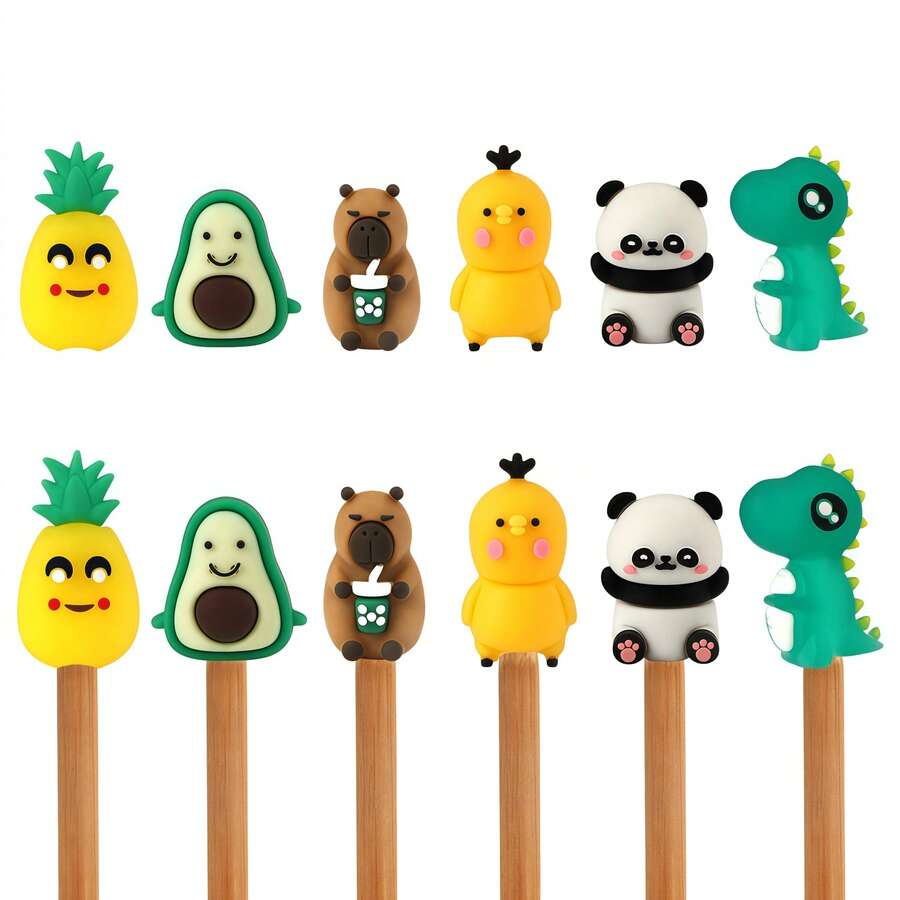 6pcs/Set New Fashion Silicone Anti-Slip Knitting Needles Protectors, DIY Knitting Needle Stoppers