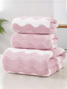 1pc/2pcs Modern Minimalist Coral Fleece Bath Towel, Super Soft & Absorbent, Extra Large Bath Towel, Quick Dry, Non-Shedding, Sauna Towel, High Quality, Lightweight, Guest Towel, Best Gift For Partner, Towel Size: 34*75, Bath Towel Size: 70*140 Bathroom Decor - Multicolor - View 6