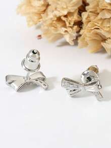 A Pair Of Sweet, Delicate Bow Earrings, Versatile And Suitable For Any Occasion, Can Be Gifted To Friends Or Lovers - Bow Earrings - View 7