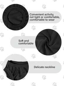 LUCKIE LABO 2件装蜘蛛蝙蝠印花涤纶防跳蚤、防掉毛、保暖透气背心，适用于猫狗，室内外均可使用。 - 黑色 - 查看 9