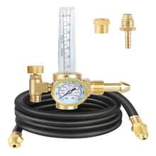 Regulador Con Flujómetro Para Gas Argón Co2 4000 Psi - Dorado - Ver 1